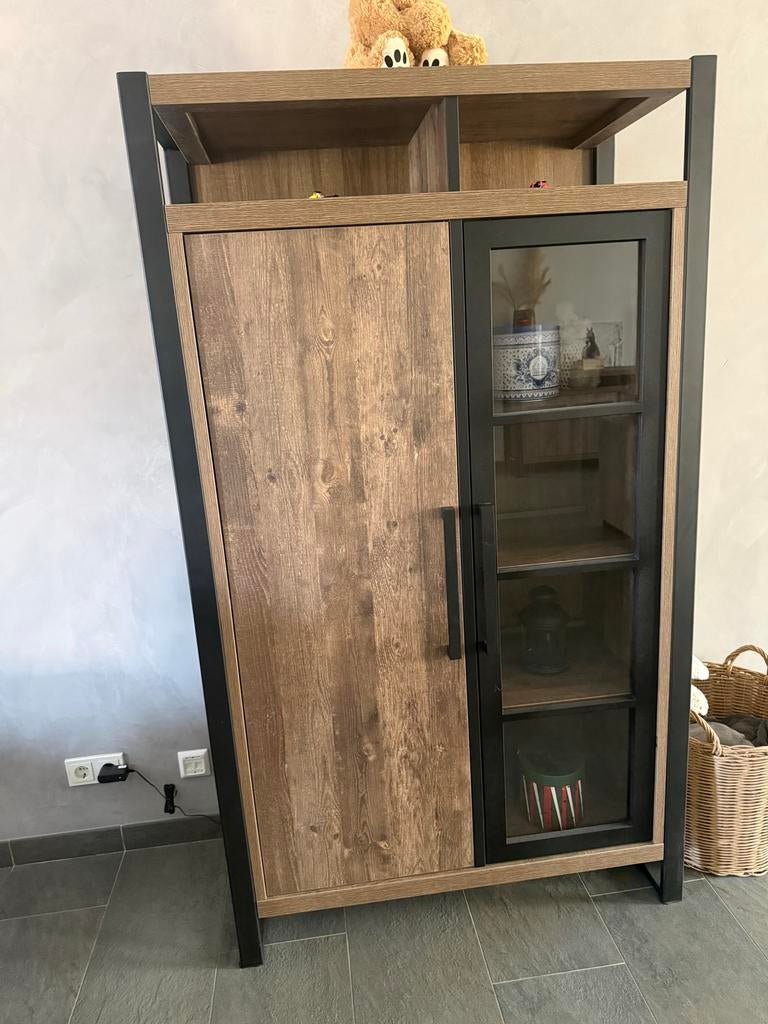 Zitmaxx Wandkast Cascade houtlook donker, Gebruikt, 150 tot 200 cm, 25 tot 50 cm, Overige houtsoorten