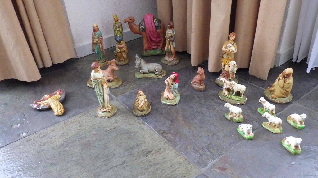 mooie oude kerstgroep, Diversen, Kerst, Ophalen of Verzenden, Gebruikt