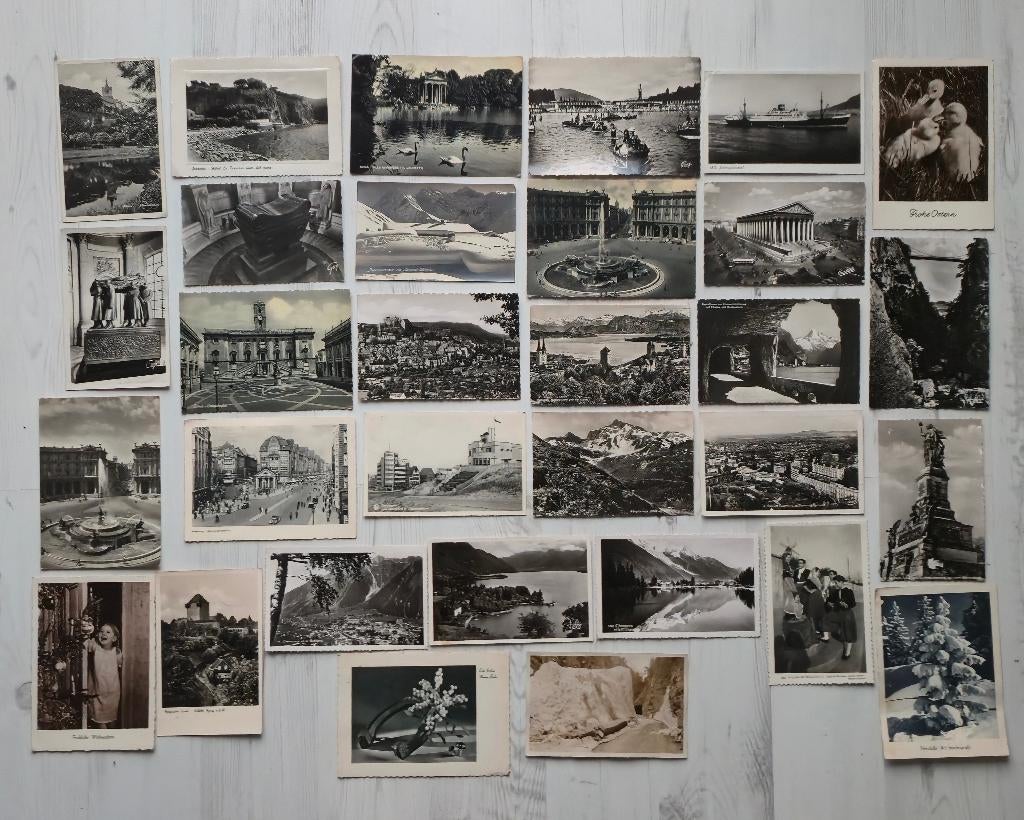 31 x oude ansichtkaarten buitenland, Verzamelen, Ansichtkaarten | Buitenland, Verzenden, 1940 tot 1960, Gelopen, Frankrijk