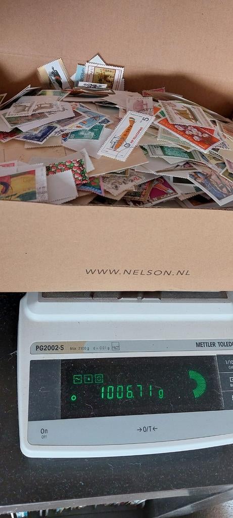 Doos postzegels wereld mix 1kilo, Ophalen of Verzenden, Nederland en Buitenland