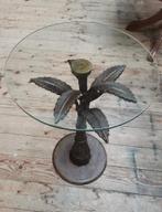 Zeer mooie glazen bijzettafel, Minder dan 55 cm, Rond, Ophalen, 45 tot 60 cm