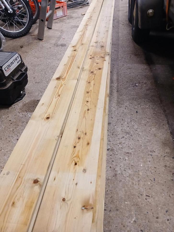 Geïmpregneerde Steigerhouten Planken - 18mm dik, 510cm lang, Doe-het-zelf en Verbouw, Hout en Planken, Plank, Overige houtsoorten