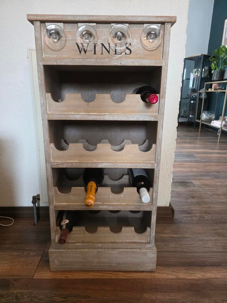 Riverdale wijnkast, Huis en Inrichting, Woonaccessoires | Wijnrekken, Ophalen of Verzenden, Zo goed als nieuw, Minder dan 5 flessen