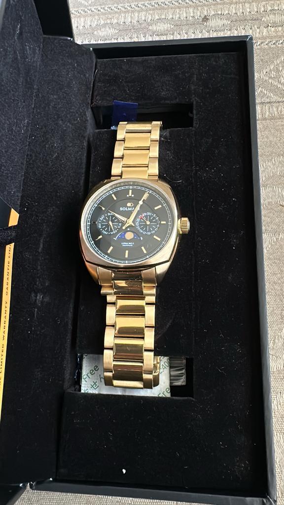 Solmani heren horloge, Sieraden, Tassen en Uiterlijk, Horloges | Heren, Zo goed als nieuw, Polshorloge, Overige merken, Overige materialen