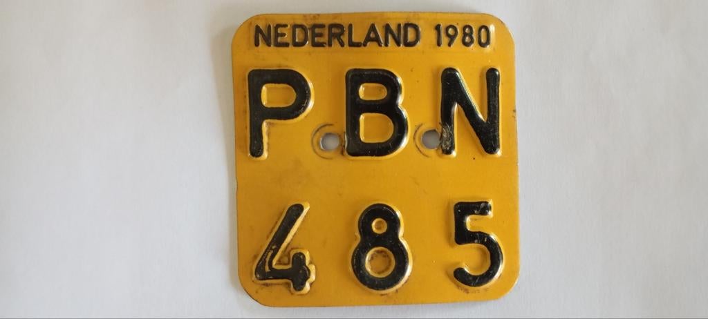 mooie oude kentekenplaat voor motorvoertuigen, Ophalen of Verzenden