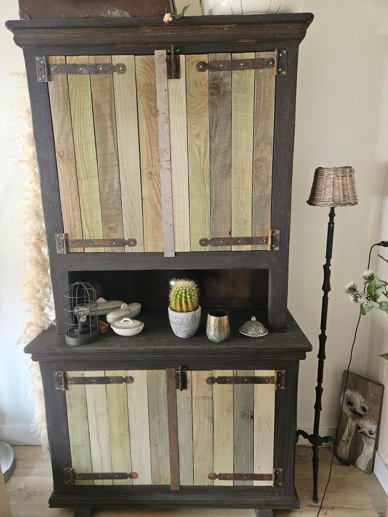 Buffetkast, industrieel opgeknapt, Huis en Inrichting, Kasten | Buffetkasten, Gebruikt, 100 tot 150 cm, 200 cm of meer, Ophalen of Verzenden