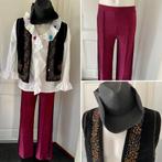 Gilet + blouse + broek + hoed maat S/M carnaval feest, Ophalen of Verzenden, Zo goed als nieuw, Maat 38/40 (M), Carnaval