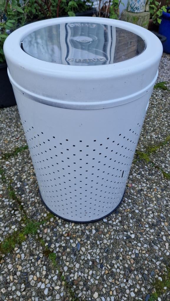Wesco Swing Prullenbak - Wit, Metaal, Gebruikt, 50 tot 75 cm, Ophalen of Verzenden, 20 tot 30 liter