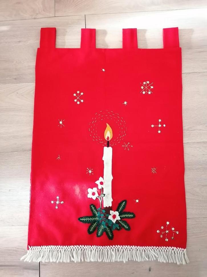 Vintage retro kerst wandkleed, Huis en Inrichting, Woonaccessoires | Wanddecoraties, Zo goed als nieuw, Ophalen of Verzenden