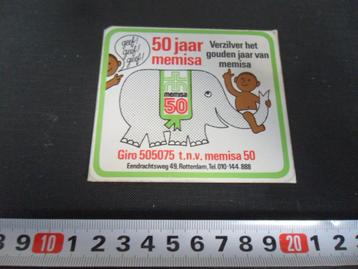 sticker Rotterdam 50 jaar Memisa  Verzilver het gouden jaar  beschikbaar voor biedingen