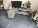 Steigerhouten TV Hoekmeubel, Huis en Inrichting, Kasten | Televisiemeubels, Ophalen, Gebruikt, 100 tot 150 cm, Grenenhout