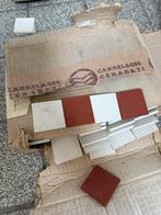 Retro keramische tegels roodbruin & offwhite | vloer of wand, Doe-het-zelf en Verbouw, Tegels, Ophalen, Nieuw, Minder dan 20 cm