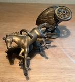 Brons Romeinse strijdwagen met twee paarden, Antiek en Kunst, Antiek | Koper en Brons, Ophalen of Verzenden