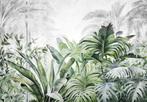 Jungle behang Groene bladeren - fotobehang op maat mogelijk, Huis en Inrichting, Stoffering | Behang, Verzenden, Botanisch, jungle, landelijk, industrieel,