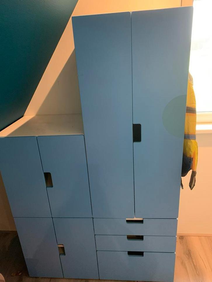 IKEA STUVA Kast - Blauw, Huis en Inrichting, Kasten | Kledingkasten, Gebruikt, 100 tot 150 cm, 50 tot 100 cm, 50 tot 75 cm, Met deur(en)