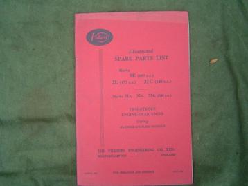 Villiers 9E 197cc 2L 173cc 31C 148cc 31A 246 parts list 1960 beschikbaar voor biedingen