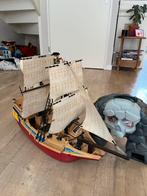 Playmobil piratenschip met koffer vol met accessoires, Gebruikt, Ophalen