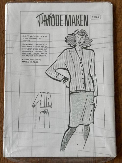 Patronen, rok met jasje voor maatje meer Vintage jaren 80, Hobby en Vrije tijd, Kledingpatronen, Nieuw, Overige typen, Vrouw, Overige merken