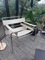 Vintage design fauteuil, Huis en Inrichting, Stoelen, Ophalen, Wit, Leer, Zo goed als nieuw