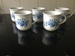 Douwe Egberts koffiebekers met blauwe bloem, vintage (5), Huis en Inrichting, Keuken | Servies, Overige stijlen, Kop(pen) en/of Schotel(s)