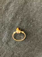 14k gouden damesring met Tijgeroog, officieel 585 keur, Sieraden, Tassen en Uiterlijk, Ringen, Ophalen of Verzenden, Met edelsteen