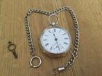 Zakhorloge, zilver Birmingham 1893, Sieraden, Tassen en Uiterlijk, Horloges | Antiek, Verzenden, Zilver, Overige merken, Met ketting