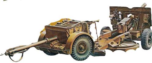 25 ponder kanon met granaattrailer. Schaal 1:35. Tamiya., Hobby en Vrije tijd, Modelbouw | Overige, Zo goed als nieuw, 1:32 tot 1:50