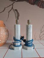 Twee lamp voeten van marmer, Huis en Inrichting, Lampen | Tafellampen, Ophalen of Verzenden, Zo goed als nieuw, Minder dan 50 cm