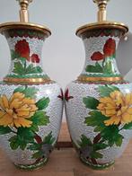 Set van 2 handgemaakte Cloisonné vaaslampen, Ophalen of Verzenden