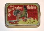 blik grammofoon naalden Auerhahn laut gramophone needle tin, Overige merken, Gebruikt, Ophalen of Verzenden