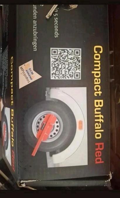 DoubleLock Wielklem - Compact Buffalo Red nieuwe, Auto diversen, Anti-diefstal, Nieuw, Ophalen of Verzenden