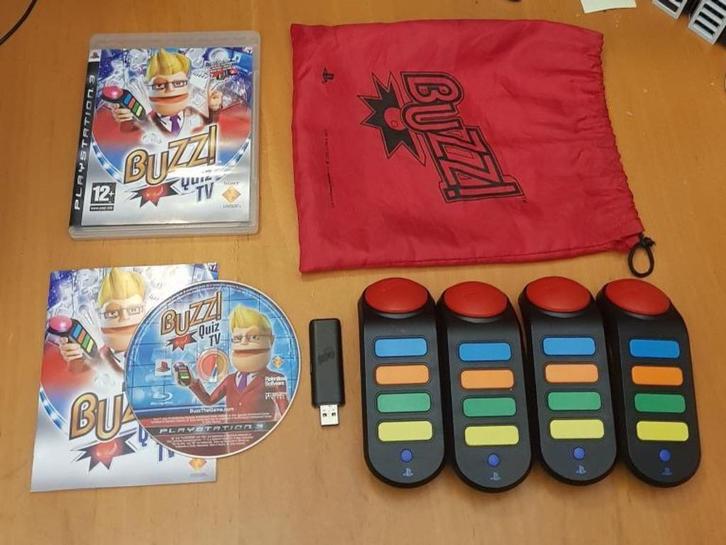 COMPLEET | Buzz Quiz TV SET, Spelcomputers en Games, Games | Sony PlayStation 3, Gebruikt, Puzzel en Educatief, 3 spelers of meer