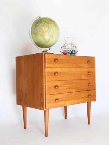 Vintage teak ladekast Deens design Domino mobler beschikbaar voor biedingen