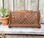 Vintage houten wandrek keukenrek mokken handgemaakt, Ophalen of Verzenden, Gebruikt