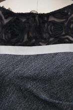 Jurk grijs/ zwart Sandro Ferrone mt 42IT (EU36) Vaste prijs, Zwart, Sandro, Ophalen of Verzenden, Zo goed als nieuw