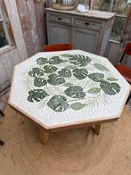 Mozaïek Houten Tafel - Blad met Bladeren, Ophalen, Gebruikt, Landelijk / botanisch, Vijf personen of meer
