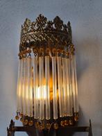 3 Art Nouveau Jugendstil glastaafjes kralen muurlampjes 3, Antiek en Kunst, Antiek | Lampen, Ophalen of Verzenden