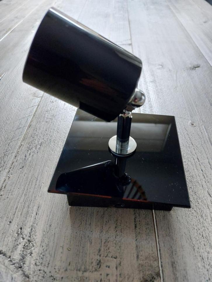 Zwart spotje opbouw plafond muur incl ledlampje G9, Huis en Inrichting, Lampen | Spots, Gebruikt, Plafondspot of Wandspot, Metaal of Aluminium