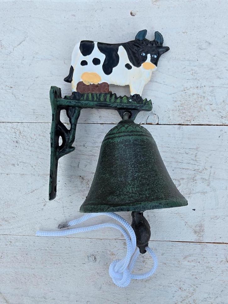 DEURBEL / KOE / GIETIJZER / €8,95, Tuin en Terras, Tuinwanddecoratie, Nieuw, Ophalen of Verzenden