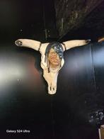 Koeschedel met Indiaan hoofd hij is van kunstof, Ophalen