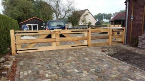 Prachtig landelijk hekwerk, Tuin en Terras, Tuinhekken en Hekwerk, Nieuw, Tuinhek, Hout, Met poort, Ophalen