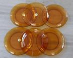 6 Vintage nette Duralex Diner borden 23 cm Amber, Huis en Inrichting, Keuken | Servies, Ophalen of Verzenden, Bord(en), Overige stijlen