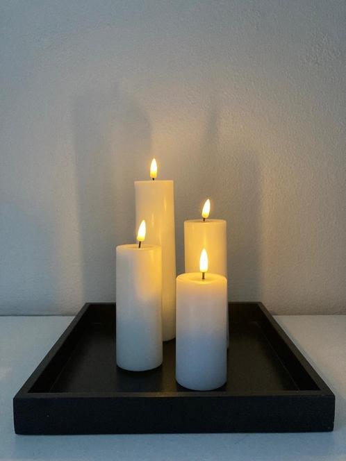 DeLuxe Homeart Real Flame Led kaars ø5cm wit of zwart nieuw, Huis en Inrichting, Woonaccessoires | Kandelaars en Kaarsen, Nieuw
