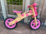 Loopfiets meisje roze hout, Ophalen of Verzenden, Gebruikt, Loopfiets