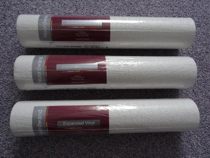 3 rollen Noordwand schuimvinyl behang, nieuw in folie, Huis en Inrichting, Stoffering | Behang, Ophalen of Verzenden