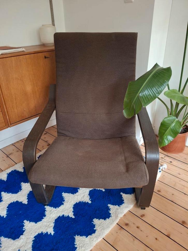 Ikea Poäng leunstoel fauteuil, Huis en Inrichting, Fauteuils, Gebruikt, 50 tot 75 cm, 75 tot 100 cm, Ophalen