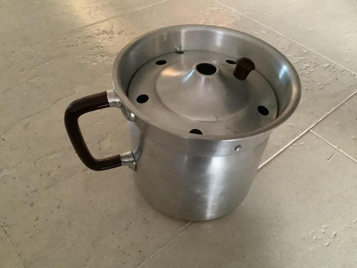 Oude ouderwetse melkkoker melk koker vintage pan, Antiek en Kunst, Curiosa en Brocante, Ophalen of Verzenden