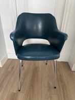 Leren stoel in petrol kleur, Huis en Inrichting, Stoelen, Ophalen, Gebruikt, Blauw, Leer