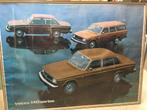 Poster. Volvo 140 serie 1974 USA 94x124 m lijst + plexiglas, Ophalen, Gebruikt, Auto's