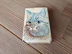 Mooie Zeldzame Vintage Luciferdoos Kat Poes Tabby Espanola, Verzamelen, Verzenden, Gebruikt, Sigarenbandjes